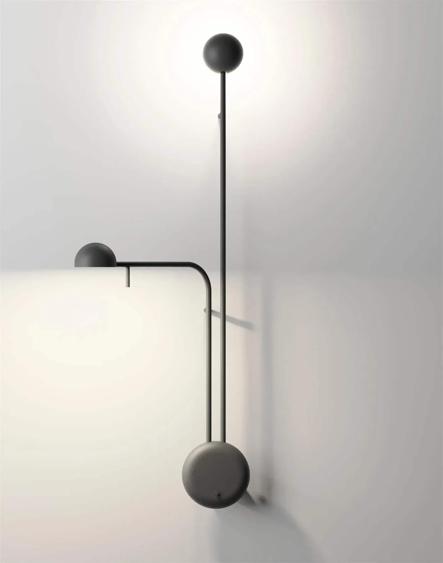 Pin Wall Light with Adjustable Diffuser - White