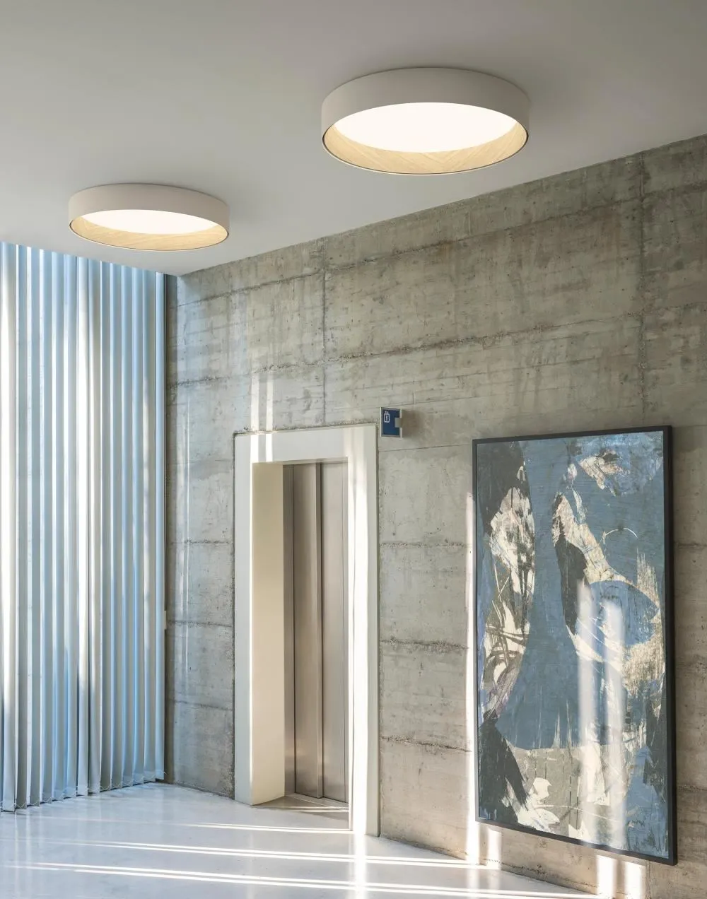 Surface Mount Ceiling Light - Cream, Oak