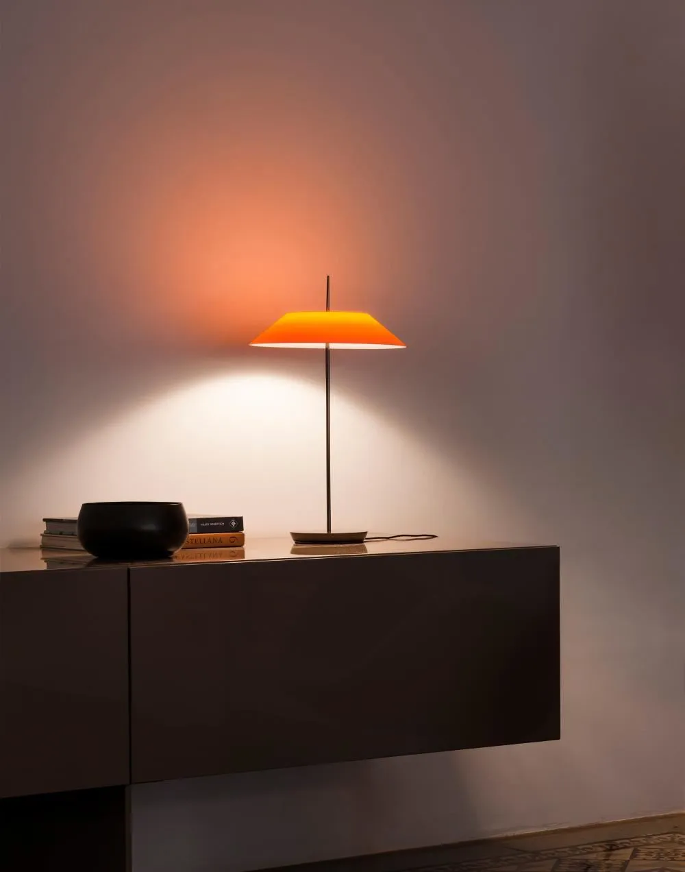 Table Lamp with Touch Dimmer - Orange, Steel