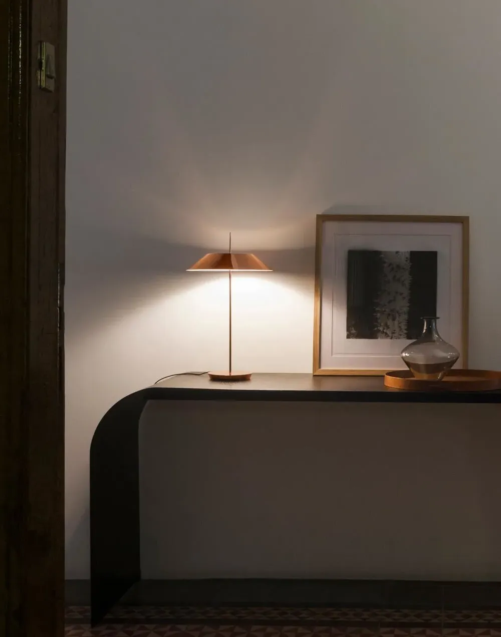 Table Lamp with Touch Dimmer - Orange, Steel