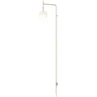 Tempo Wall Light with Adjustable Arm - Off White, Glass