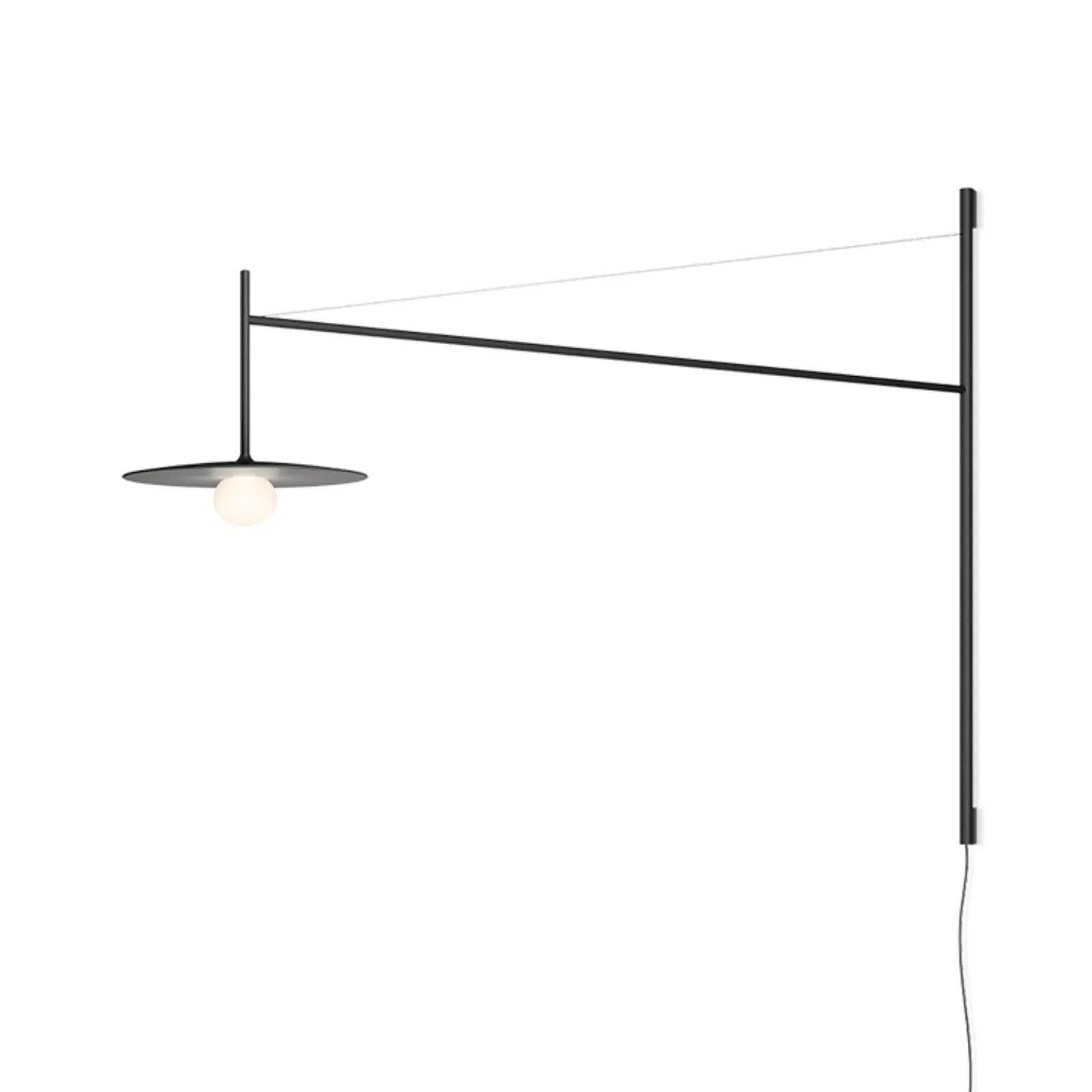 Tempo Wall Light with Adjustable Arm - Terra Red, Glass