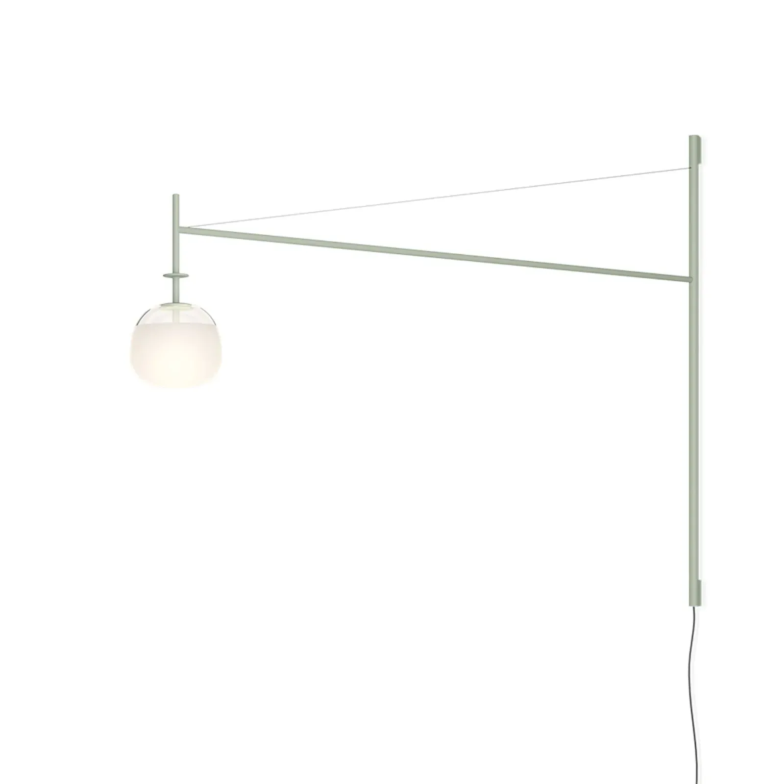 Wall Light with Adjustable Arm - Green, Glass