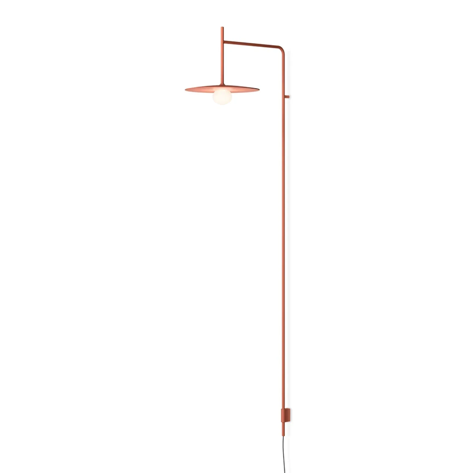 Wall Light with Adjustable Arm - Terra Red, Glass