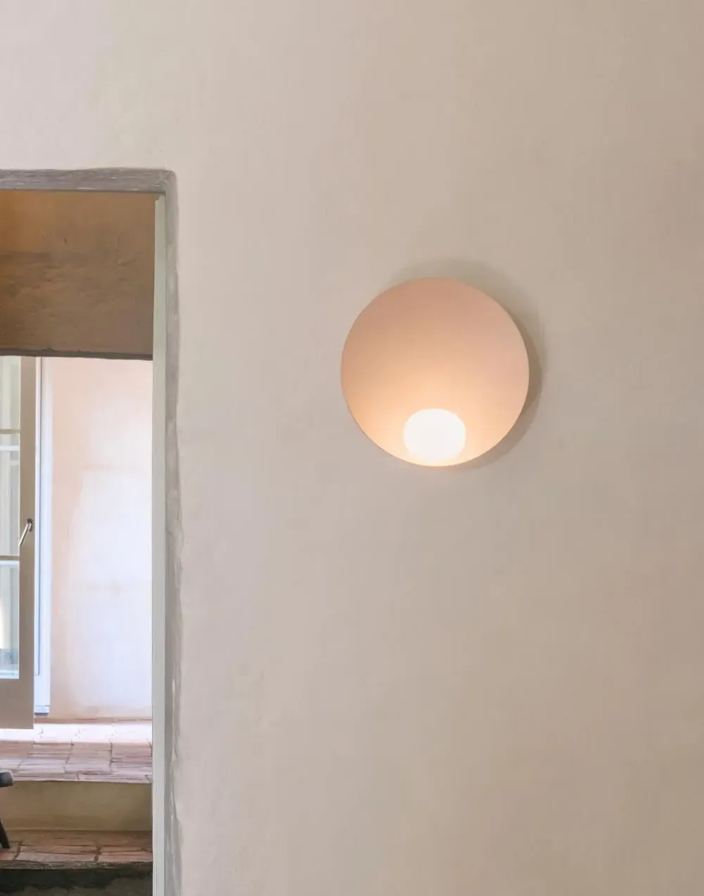 Wall Light with Opal Glass - White