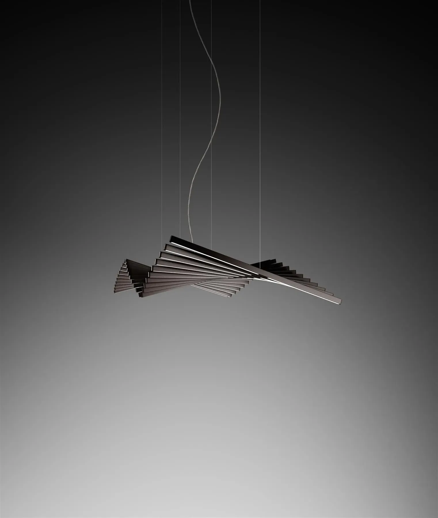 Wave Pendant Light with LED - Chocolate