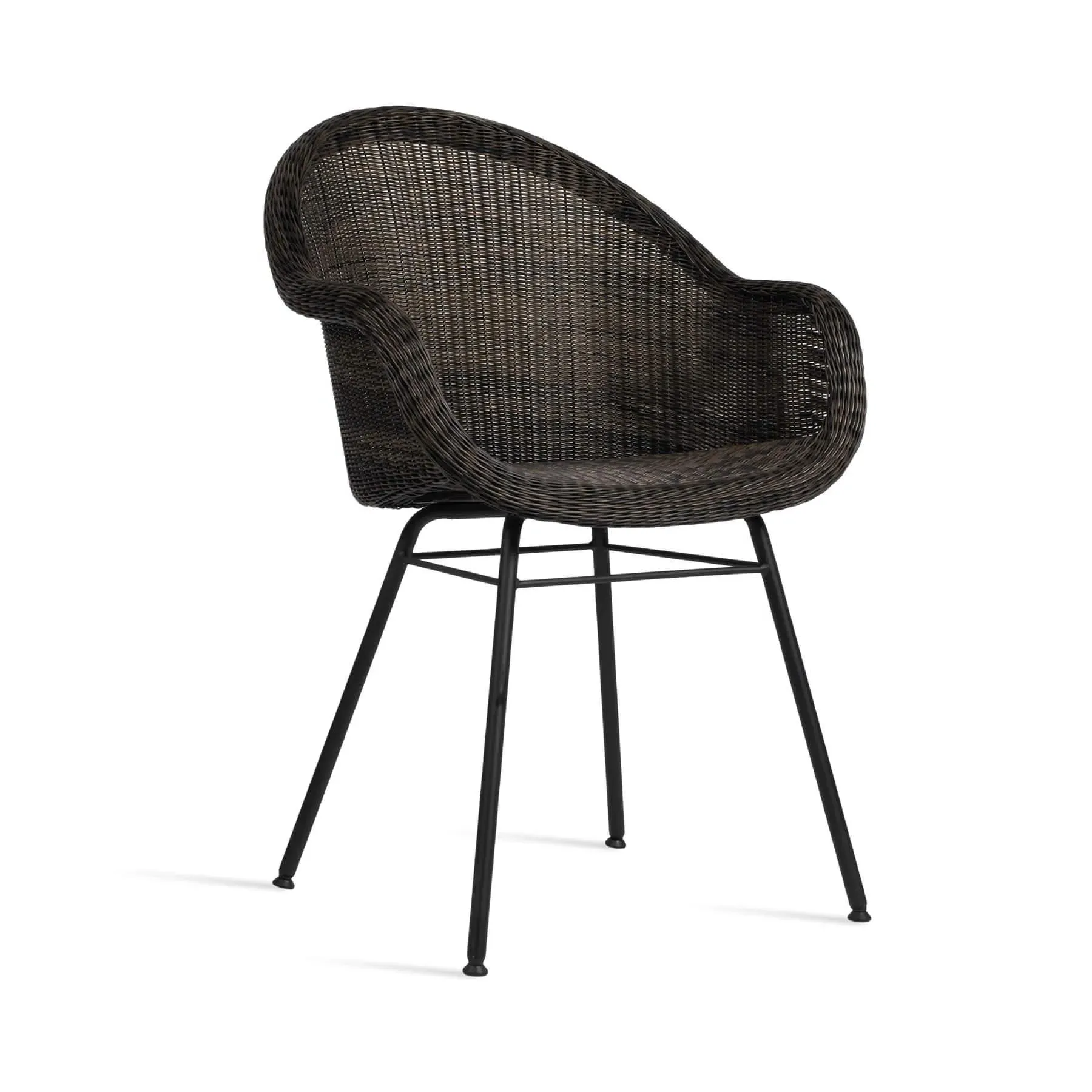 Dining Chair with A Base - Black, Steel image