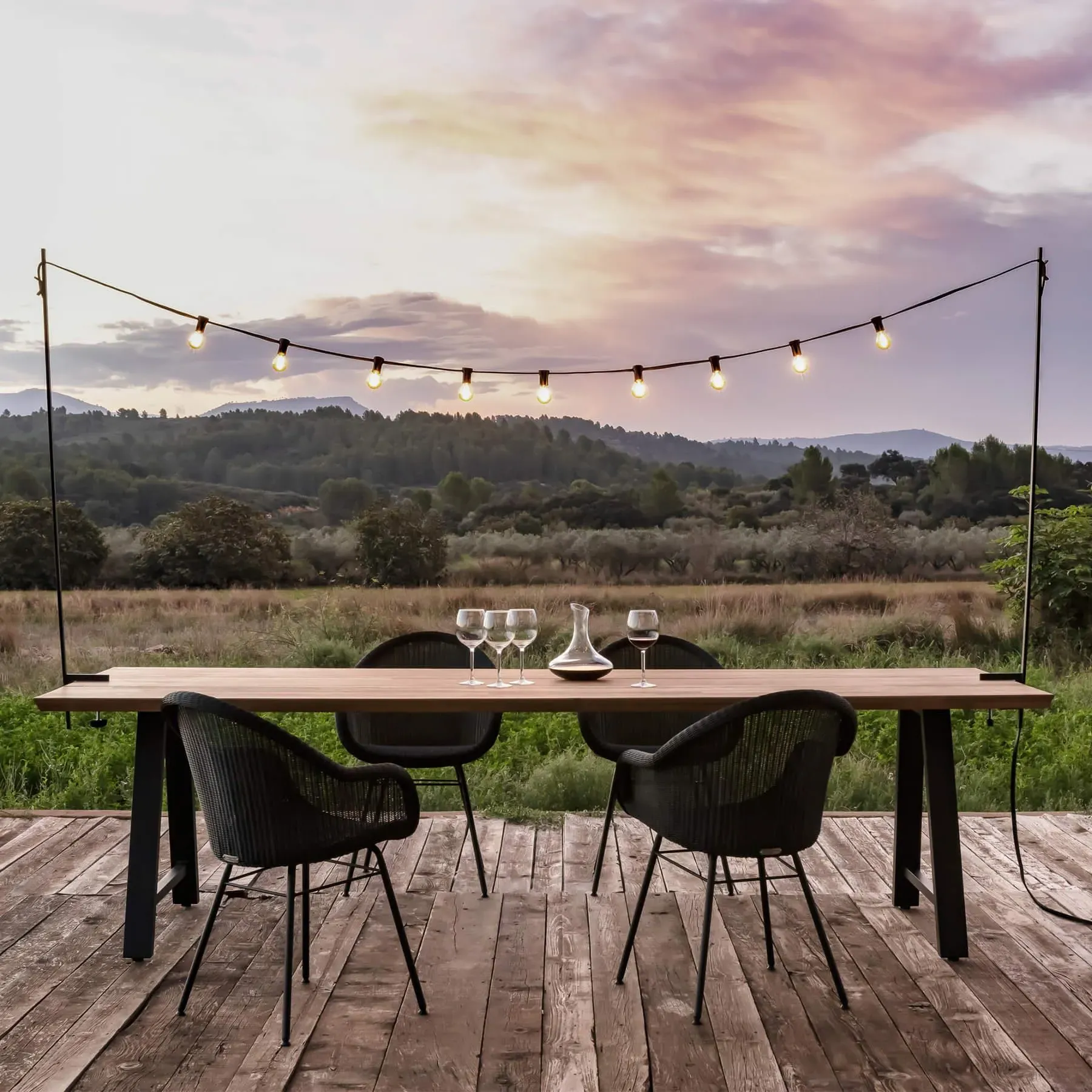 Dining Chair with A Base - Old Lace, Steel