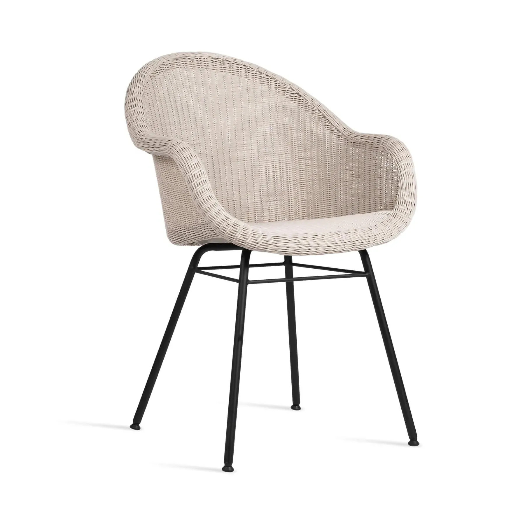 Dining Chair with A Base - Old Lace, Steel