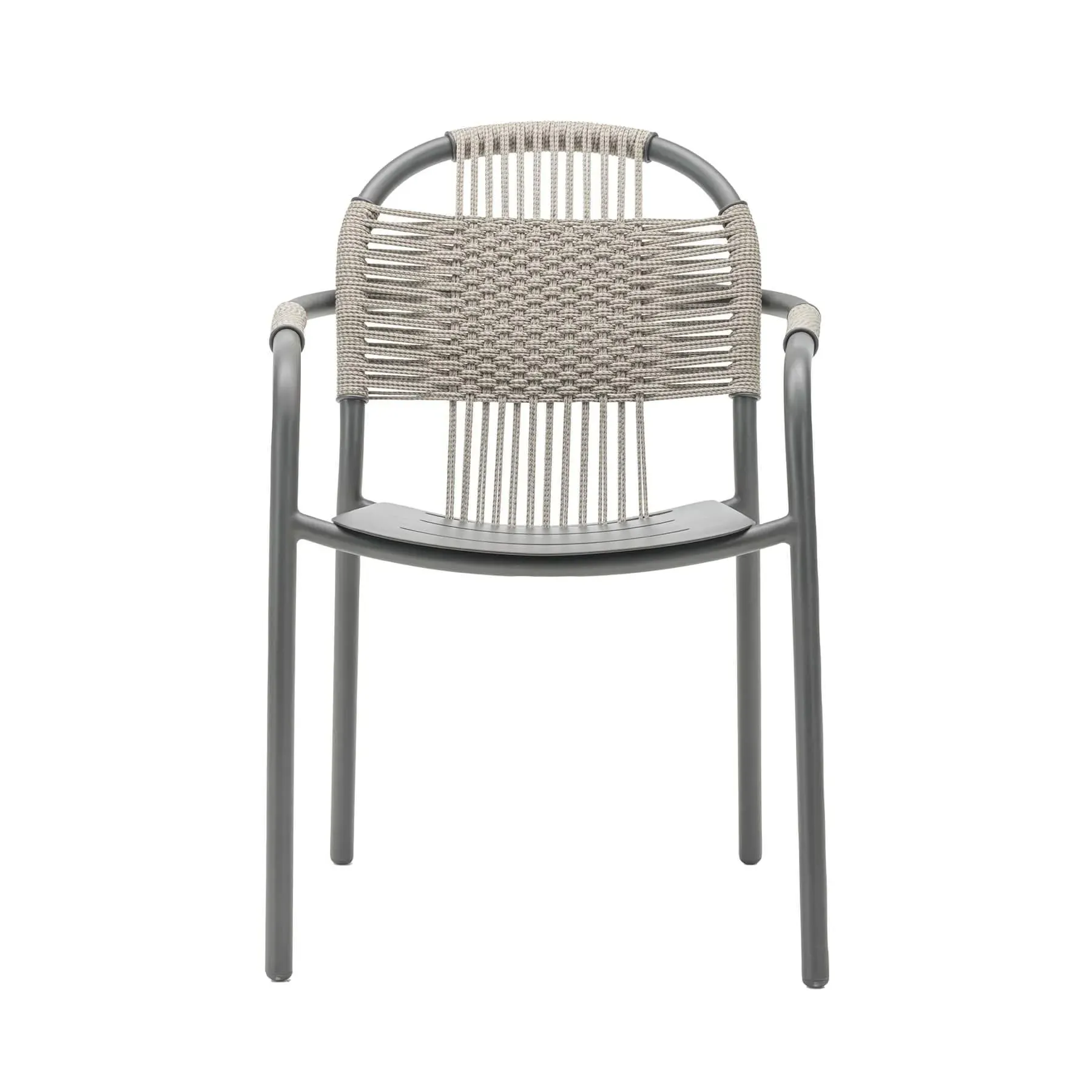 Garden Dining Armchair - Sage Green, Aluminium