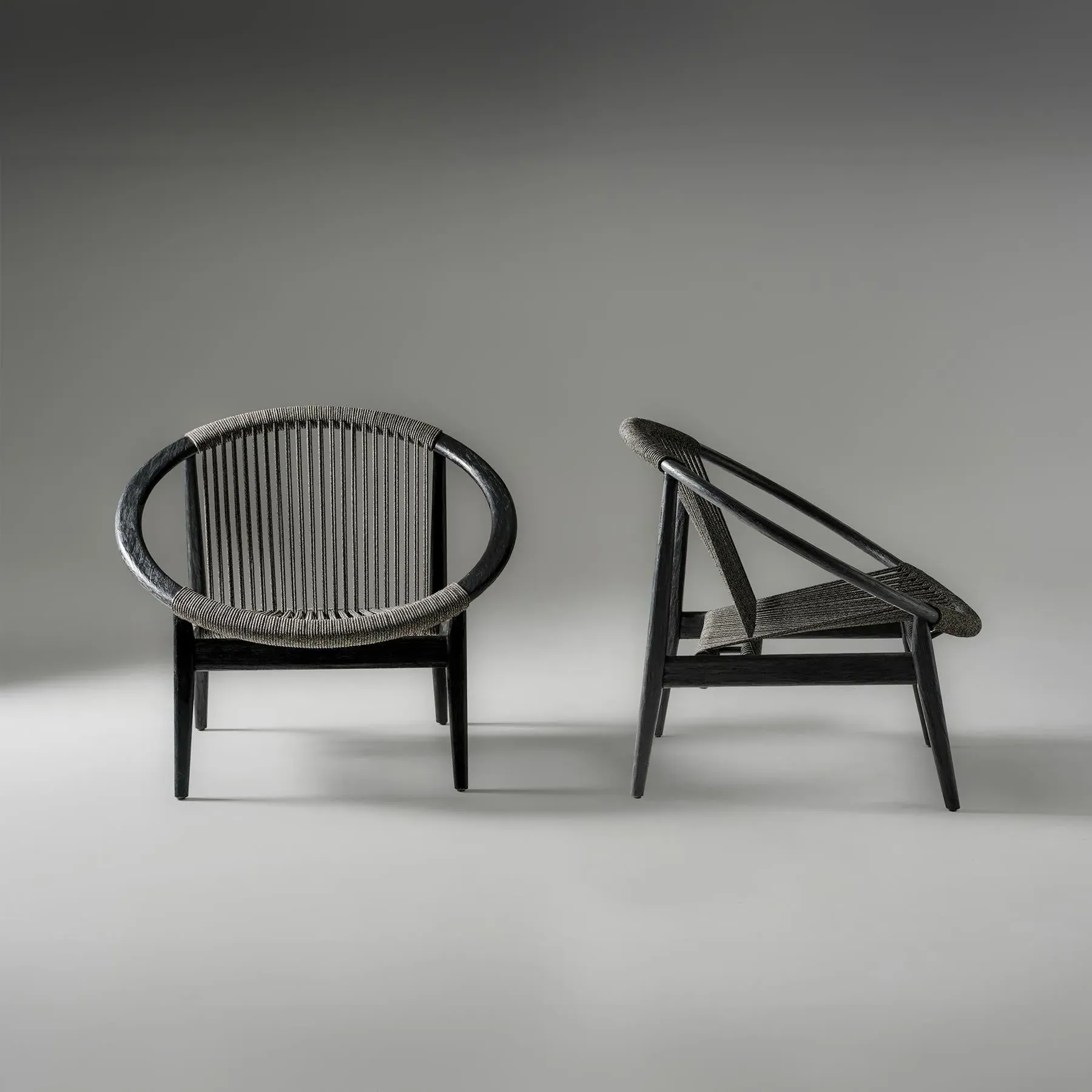 Garden Lounge Chair - Anthracite, Rope