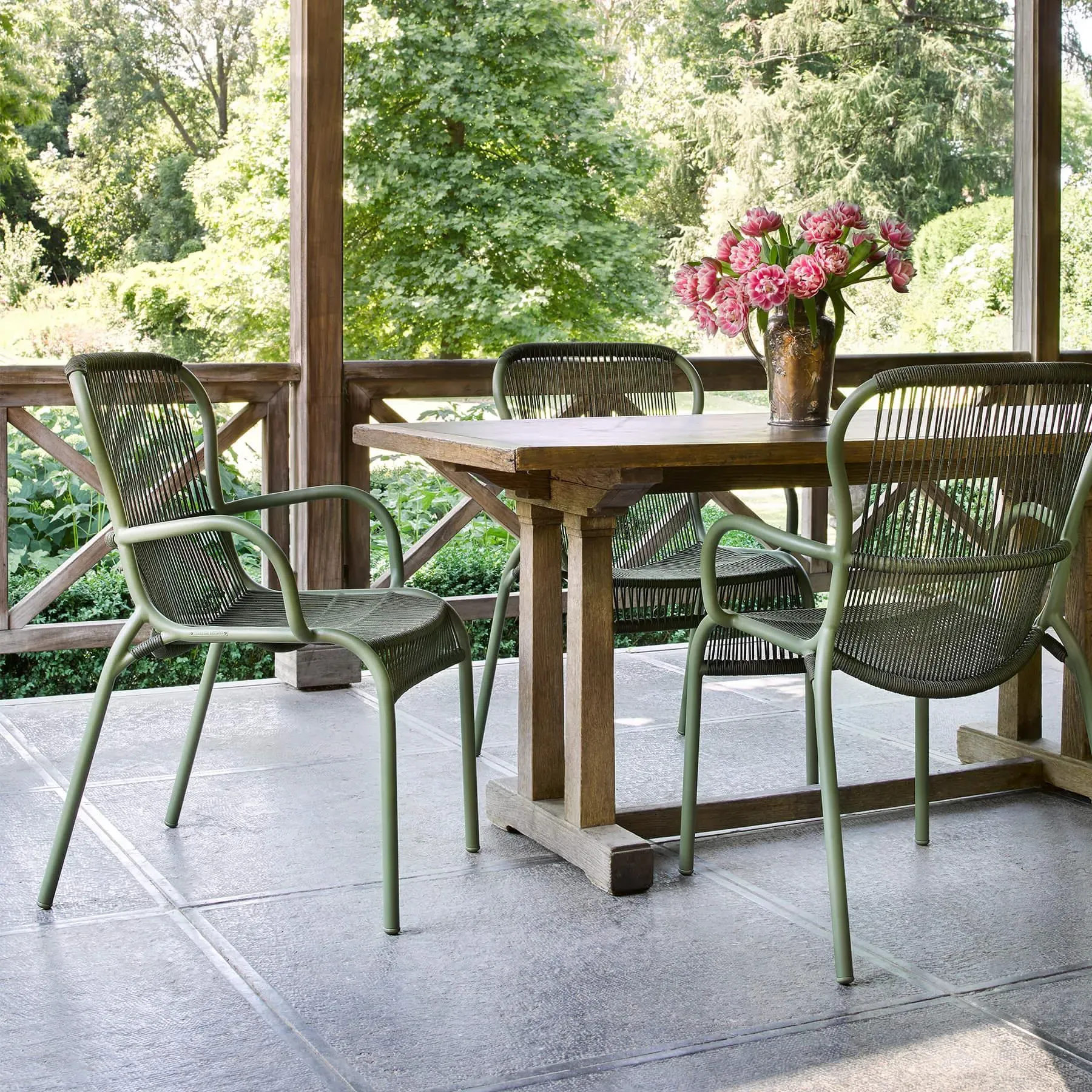 Loop Garden Dining Chair - Dune White, Woven