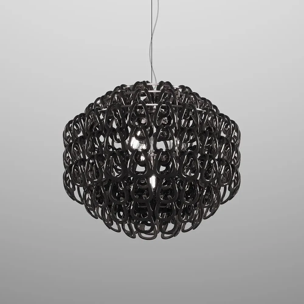 65cm Pendant Light Chain Design - White, Glass