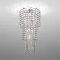 Ceiling Light with Crystal Links - Transparent