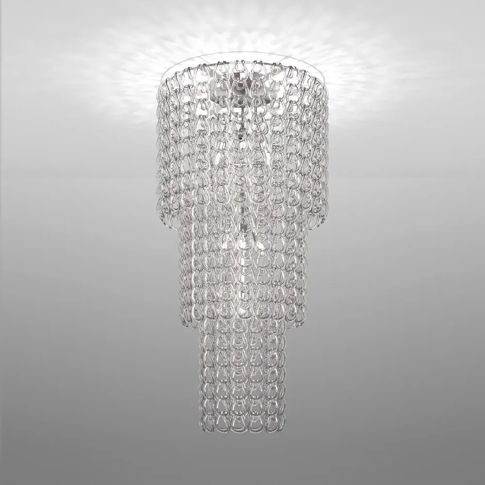Ceiling Light with Crystal Links - Transparent image