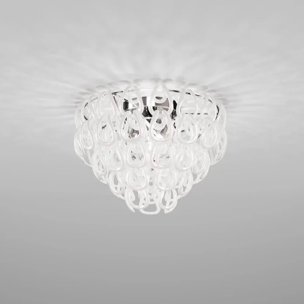 Ceiling Light with Glass Links - White