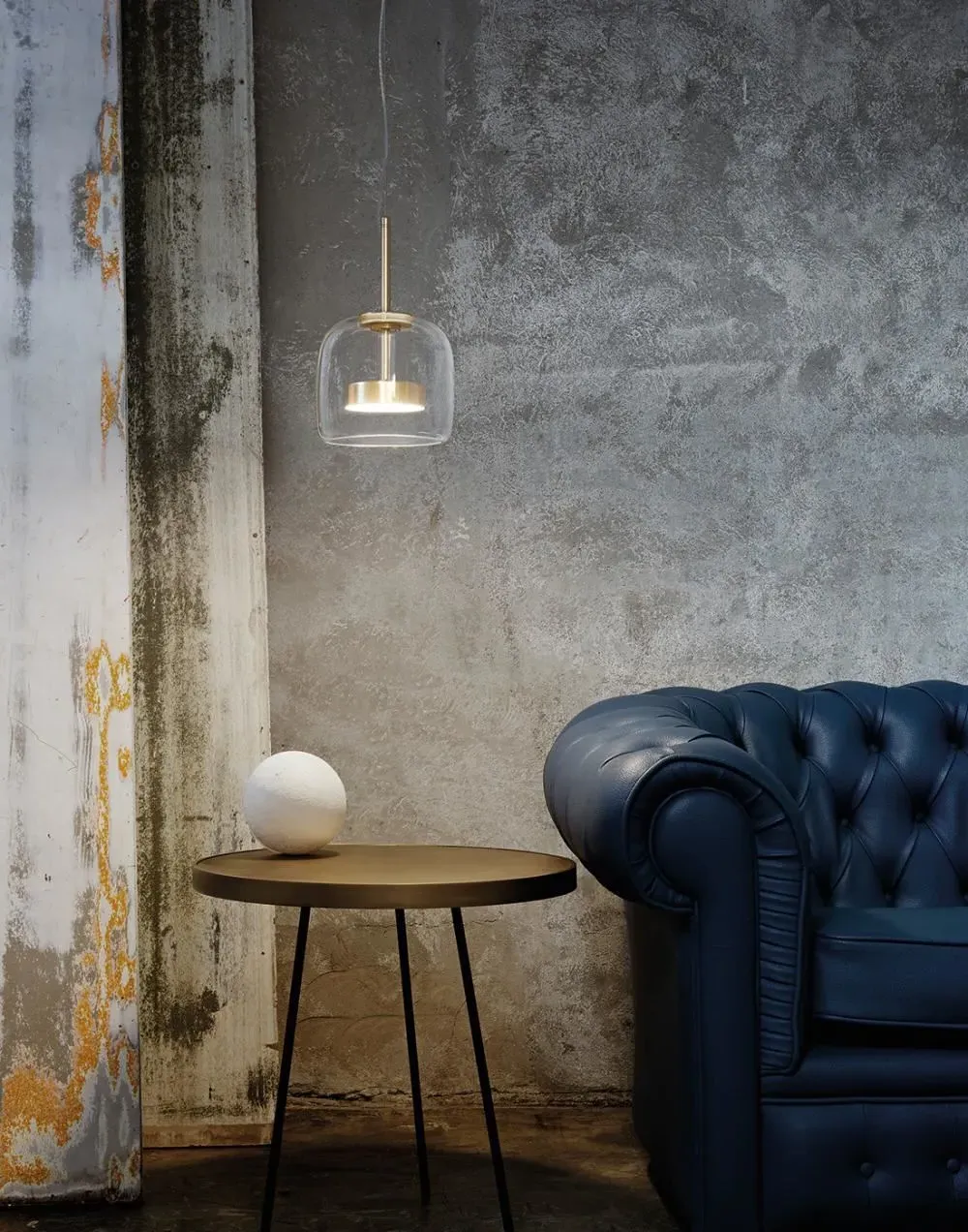 Large Pendant Light with LED - Crystal, Steel