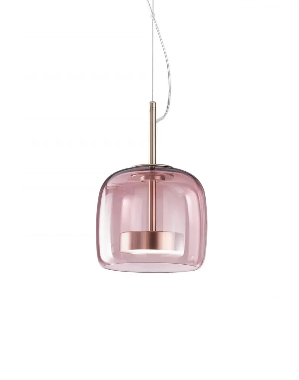 Single Pendant Light with LED - Smokey, Glass