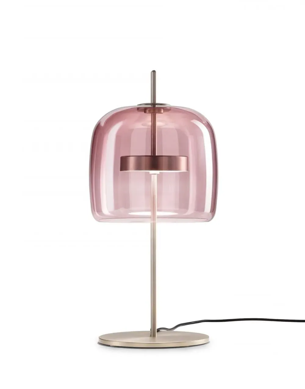 Small Table Lamp with Dimmer - Burnt Earth, Glass