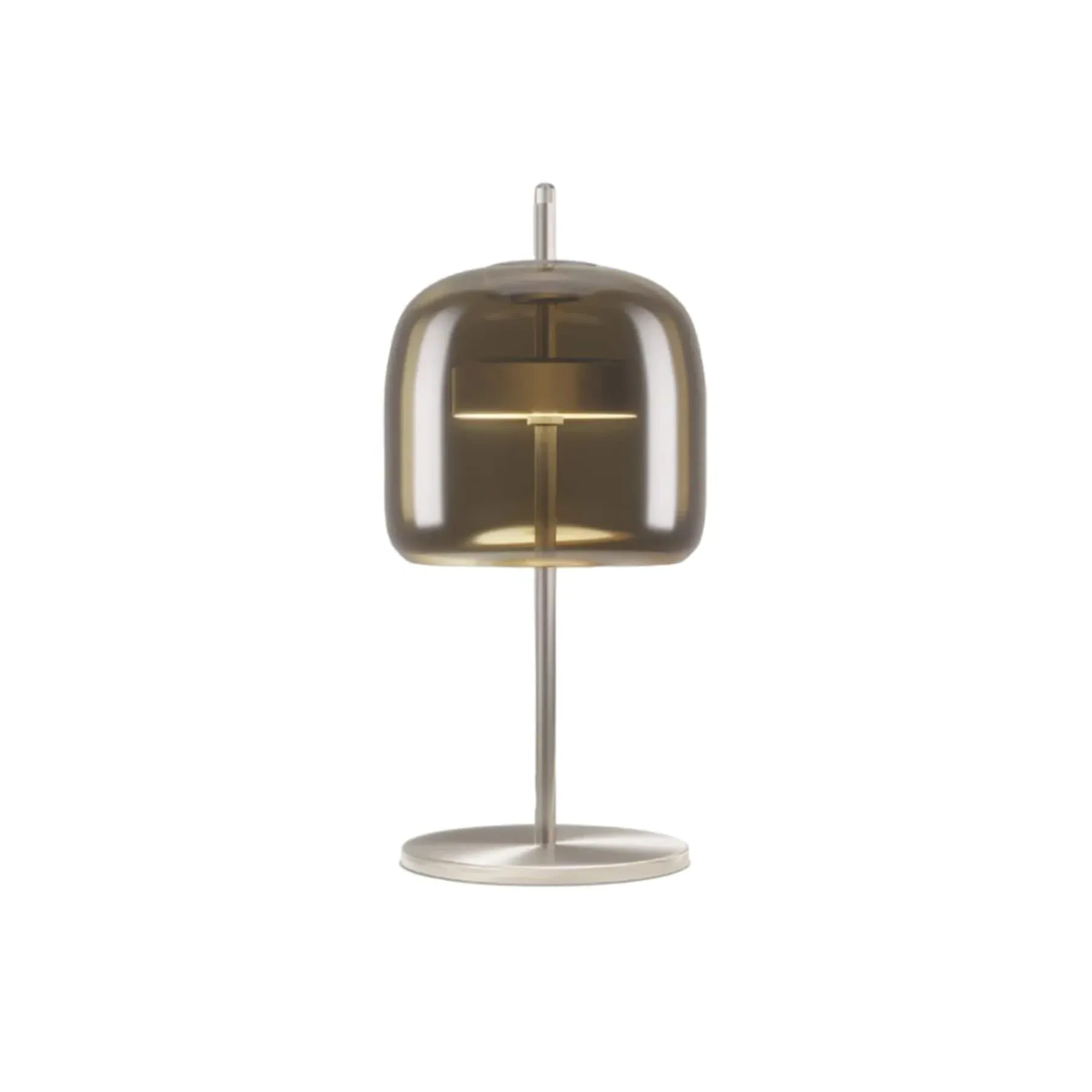 Small Table Lamp with Dimmer - Burnt Earth, Glass