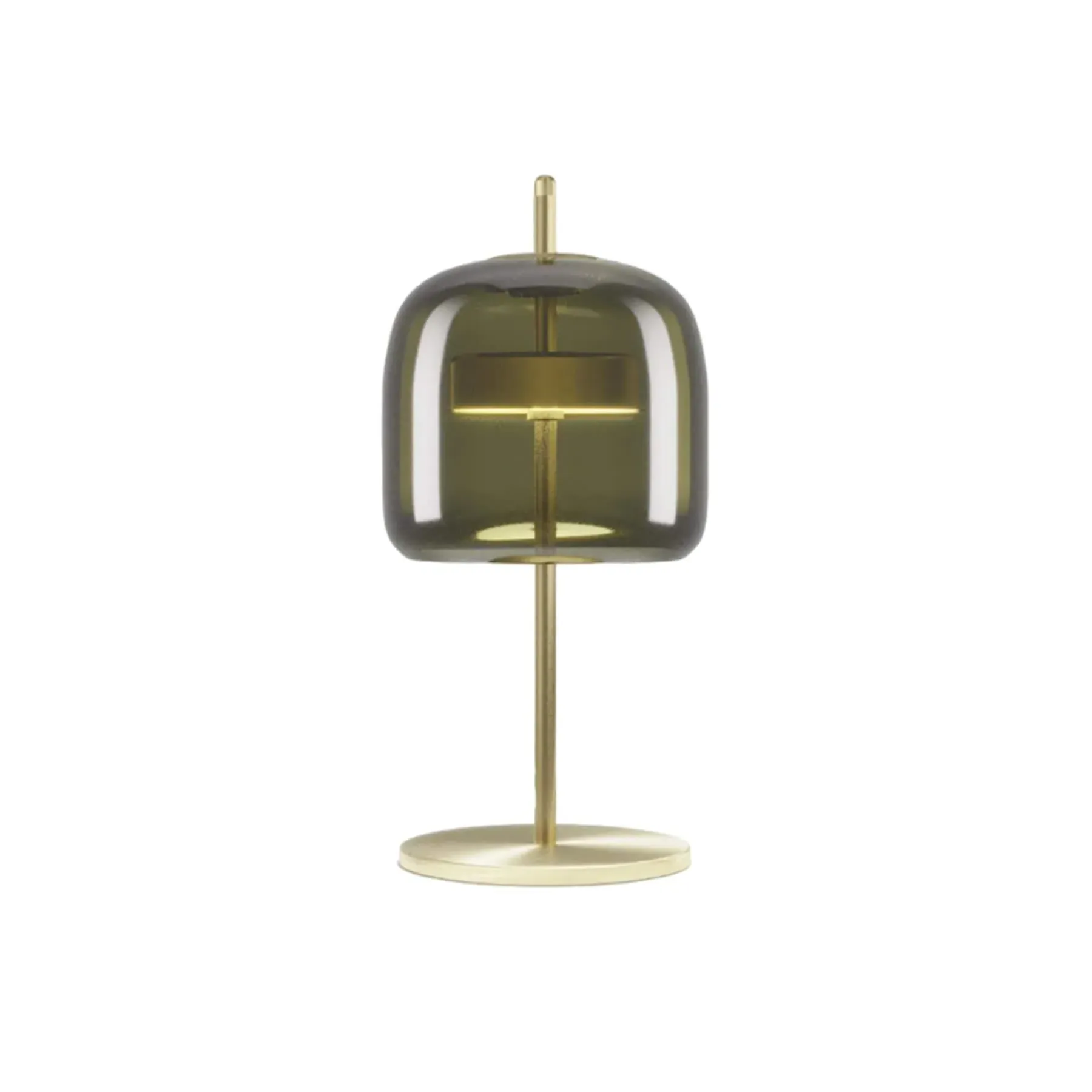Small Table Lamp with Dimmer - Green, Glass