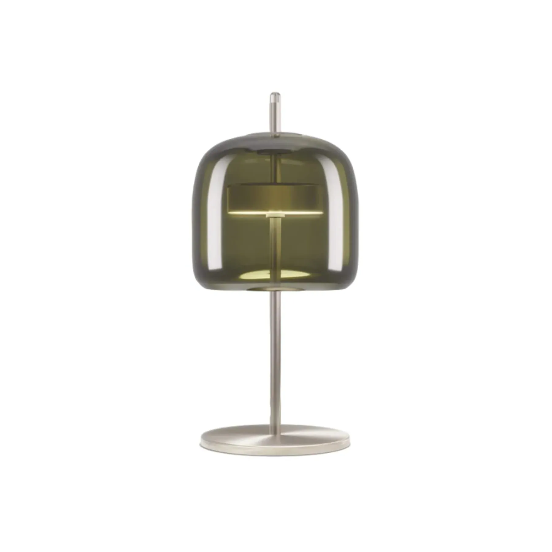 Small Table Lamp with Dimmer - Green, Glass