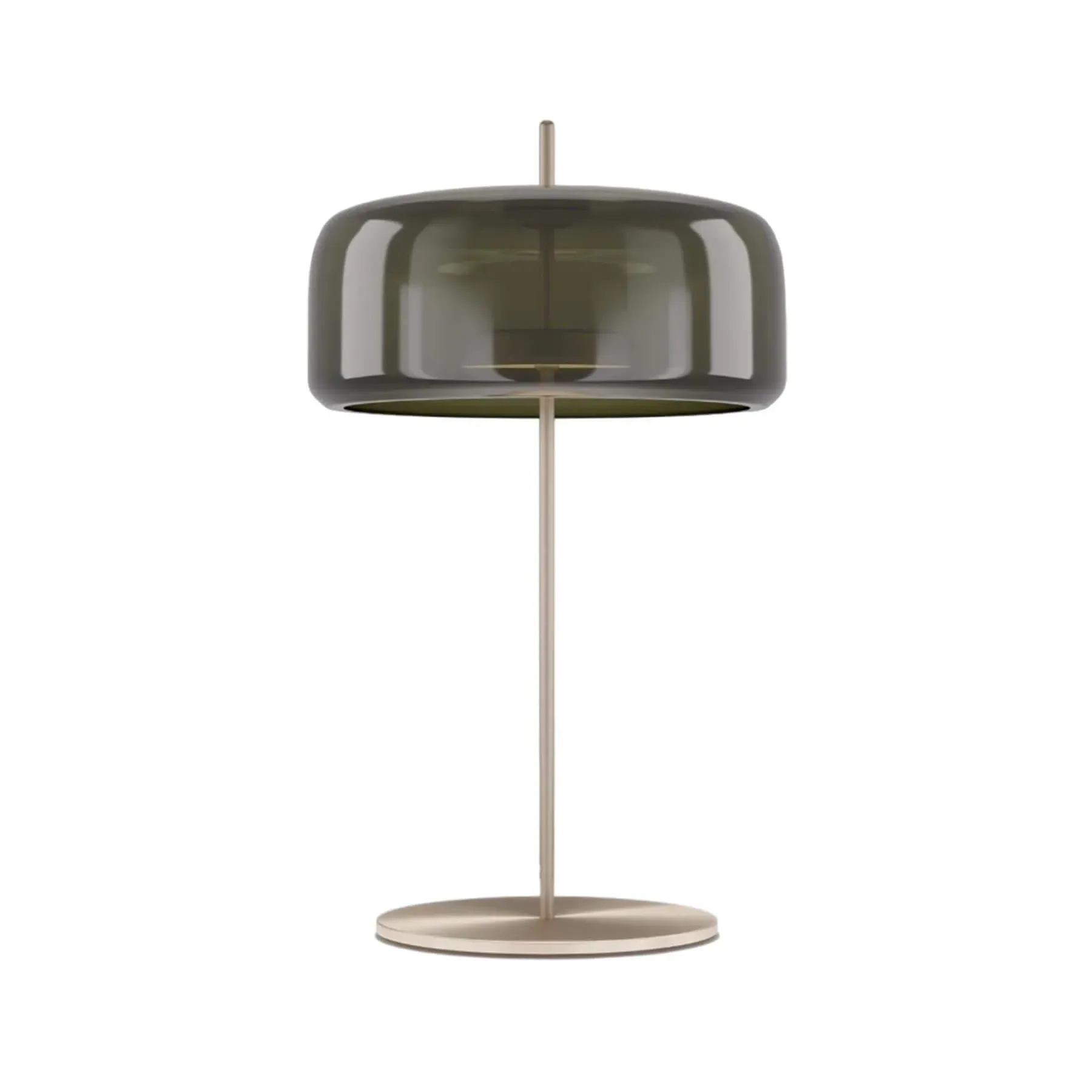Small Table Lamp with Dimmer - Old Green, Glass