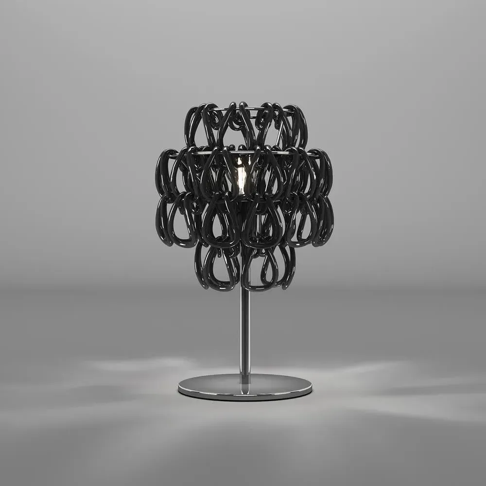 Table Lamp - Black, Handmade Glass image