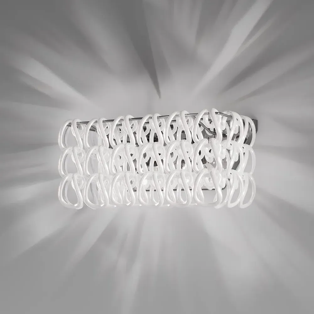 Wall Light with Glass Links - White