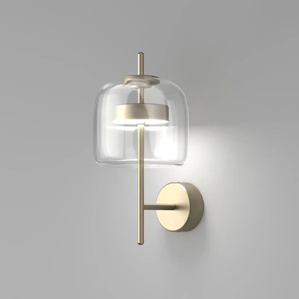 Wall Light with LED - Burnt Earth, Glass