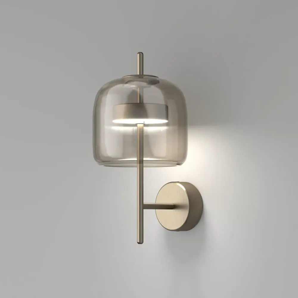Wall Light with LED - Gold Green, Glass