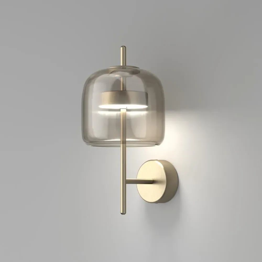 Wall Light with LED - Smokey, Glass
