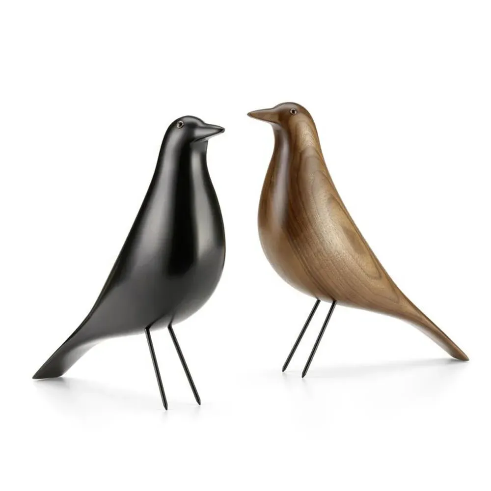 Bird Sculpture Decorative Object - Walnut Wood