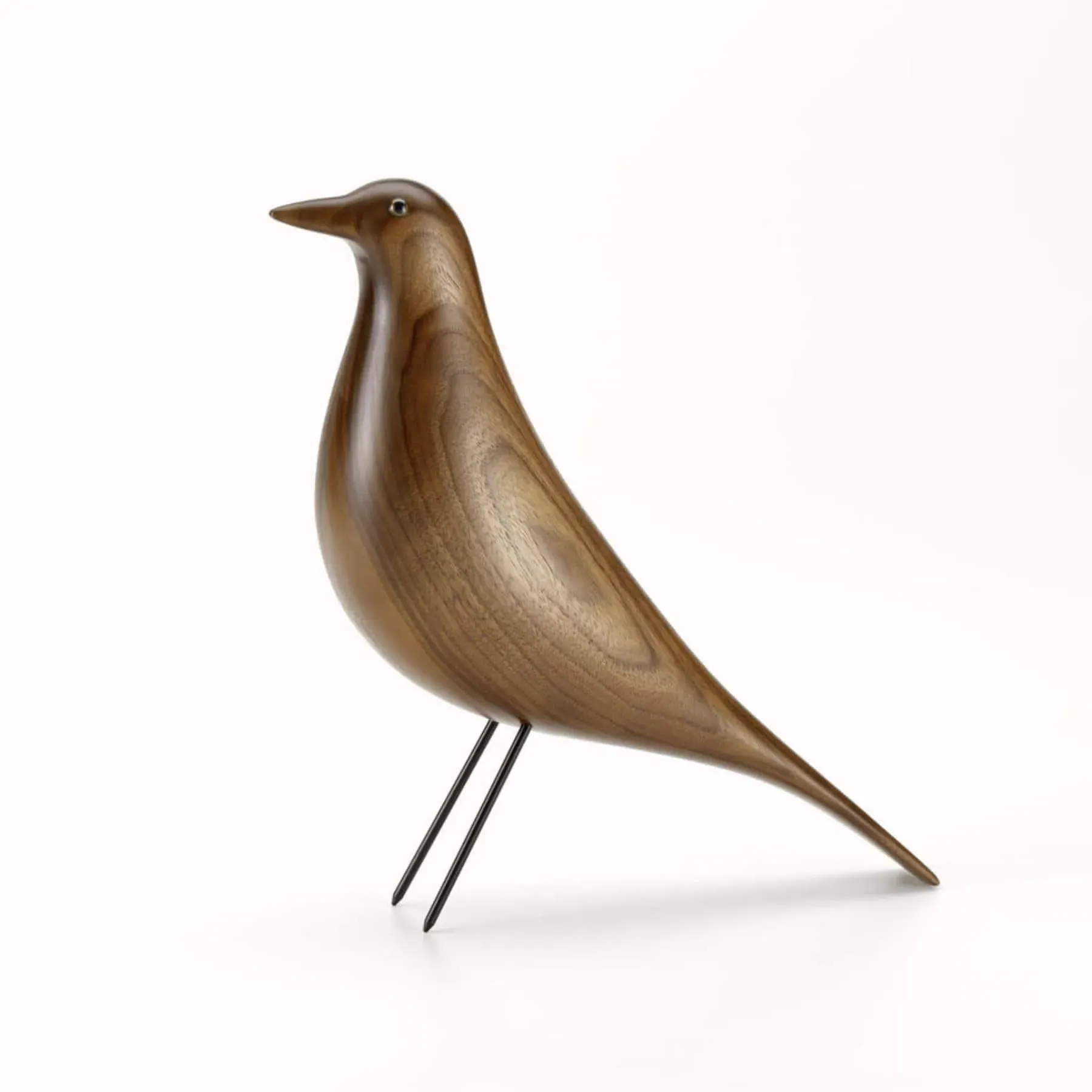 Bird Sculpture Decorative Object - Walnut Wood image