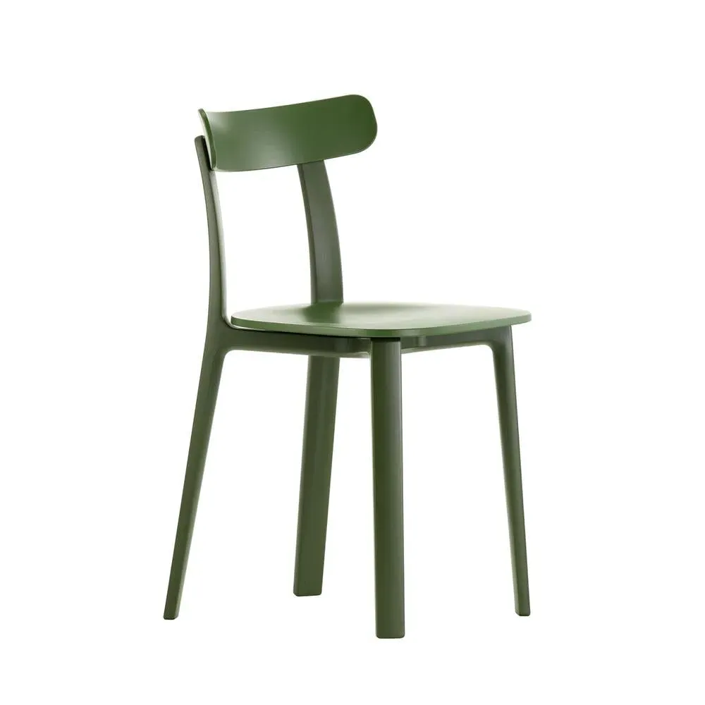 Dining Chair with Flexible Backrest - Green, Plastic