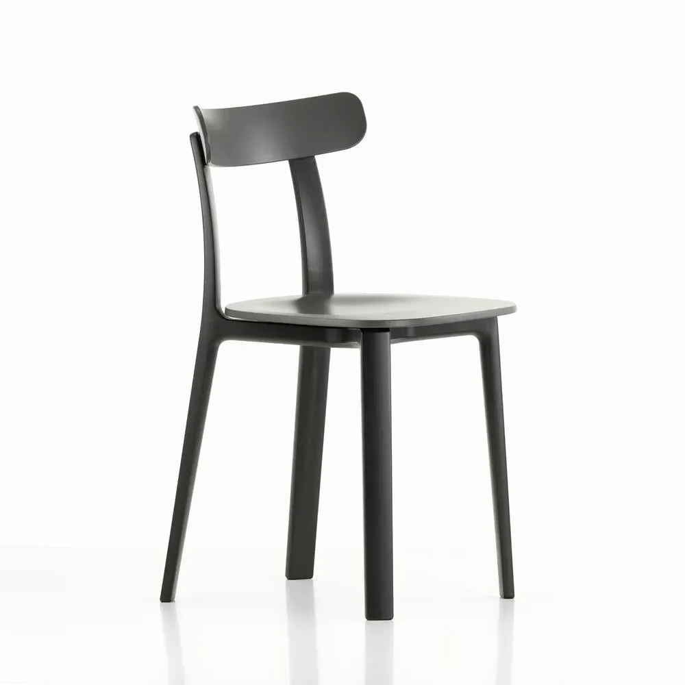 Dining Chair with Flexible Backrest - Grey, Plastic