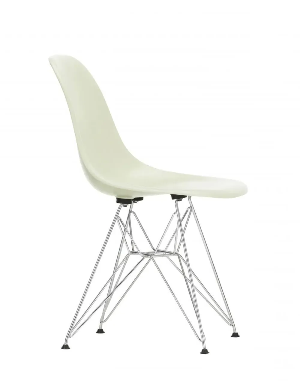 DSR Side Chair with Chrome Base - Brown, Fiberglass
