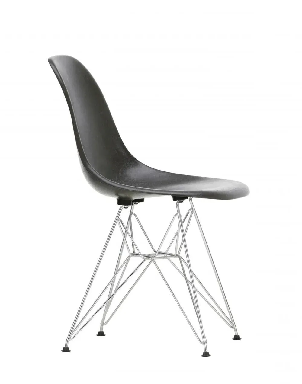 DSR Side Chair with Chrome Base - Navy, Fiberglass