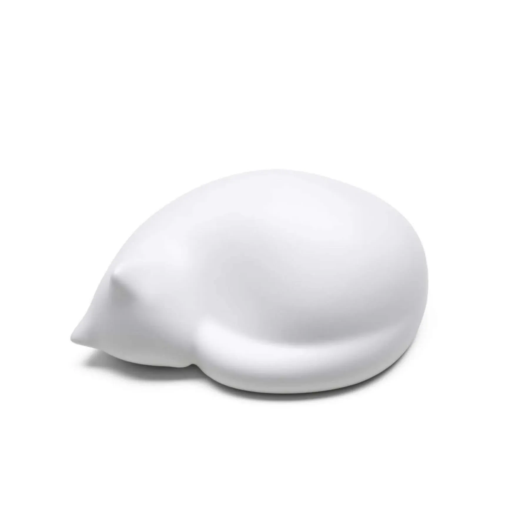 Front Large Resting Cat Design Object - White, Ceramic