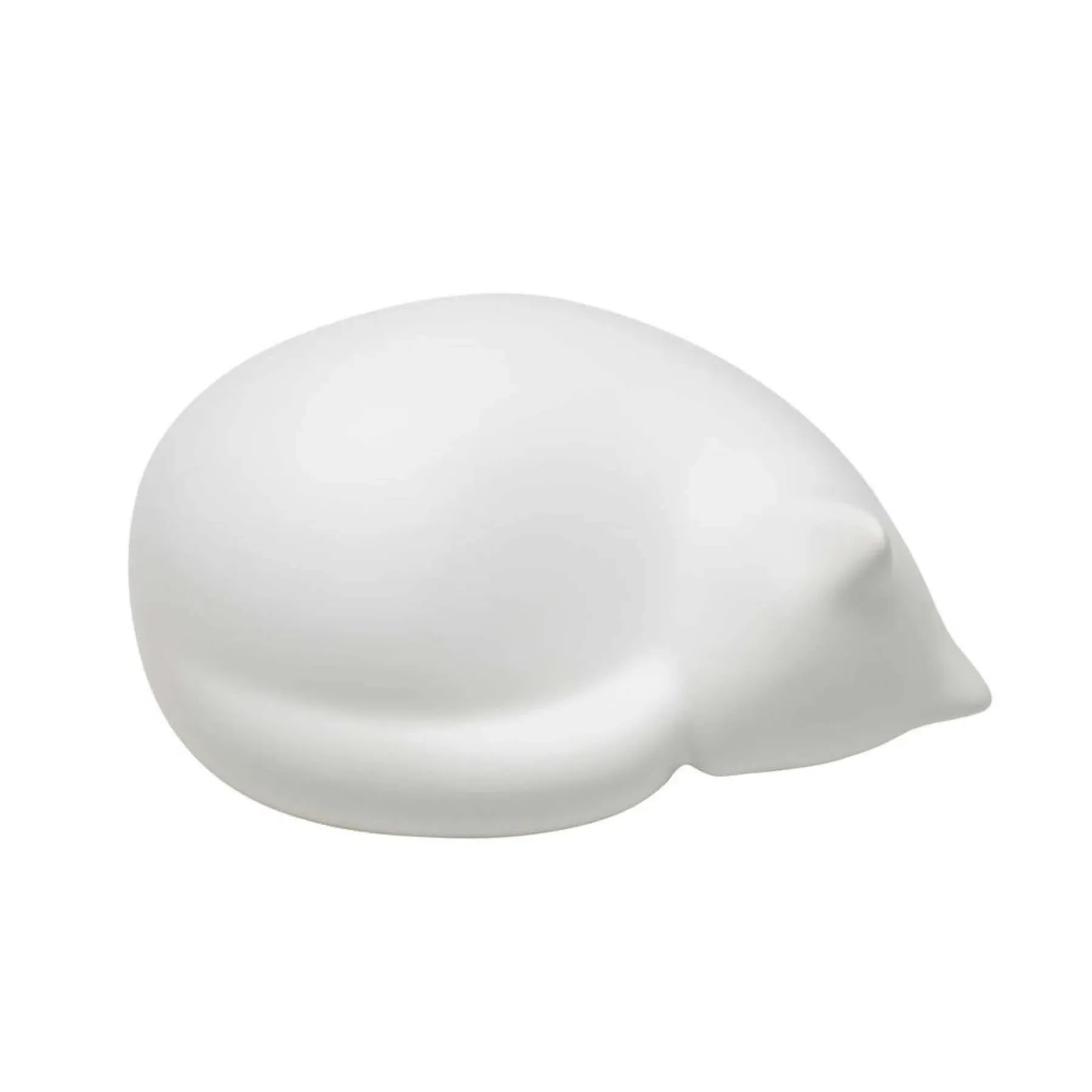 Front Large Resting Cat Design Object - White, Ceramic image