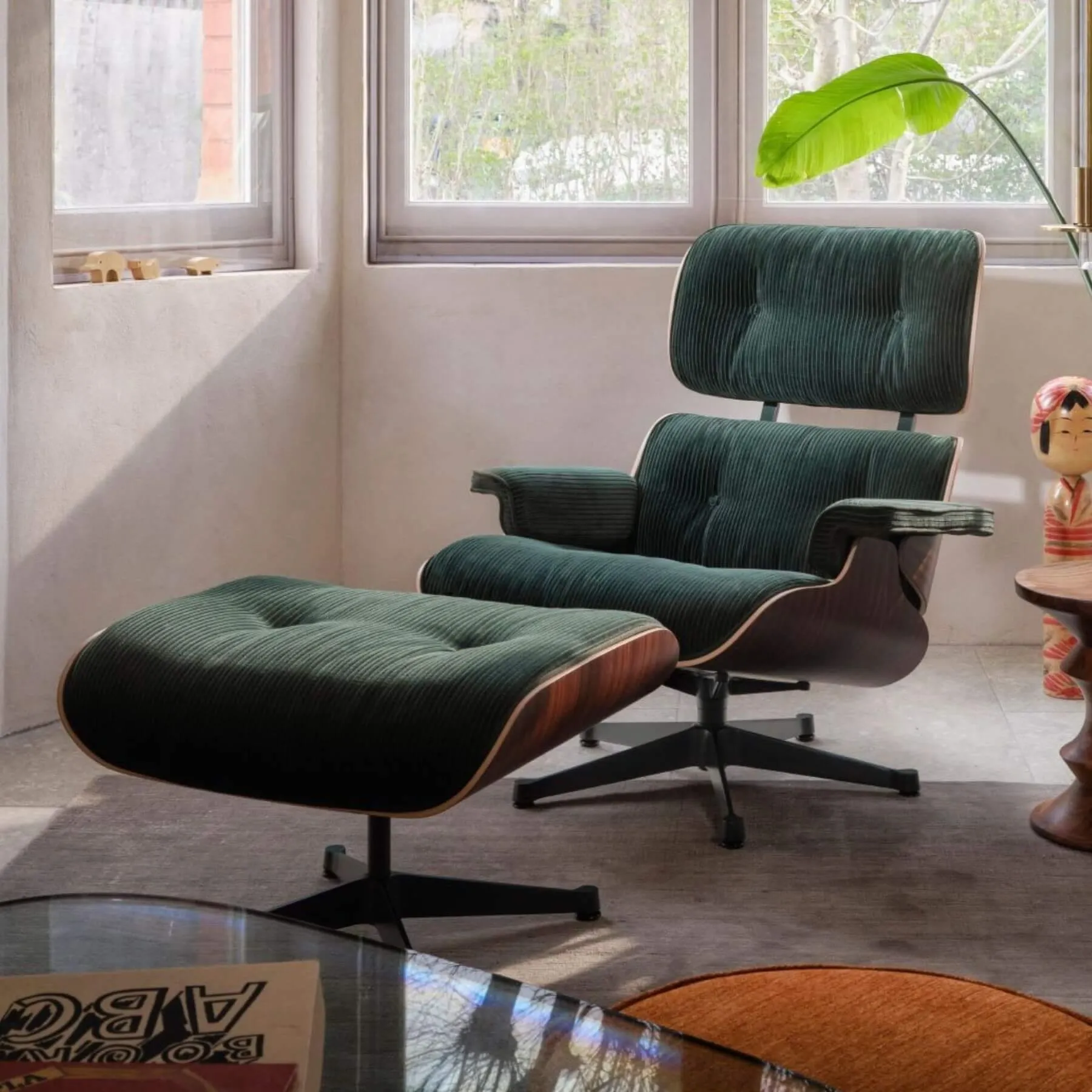 Lounge Chair & Ottoman Set - Phlox, Fabric