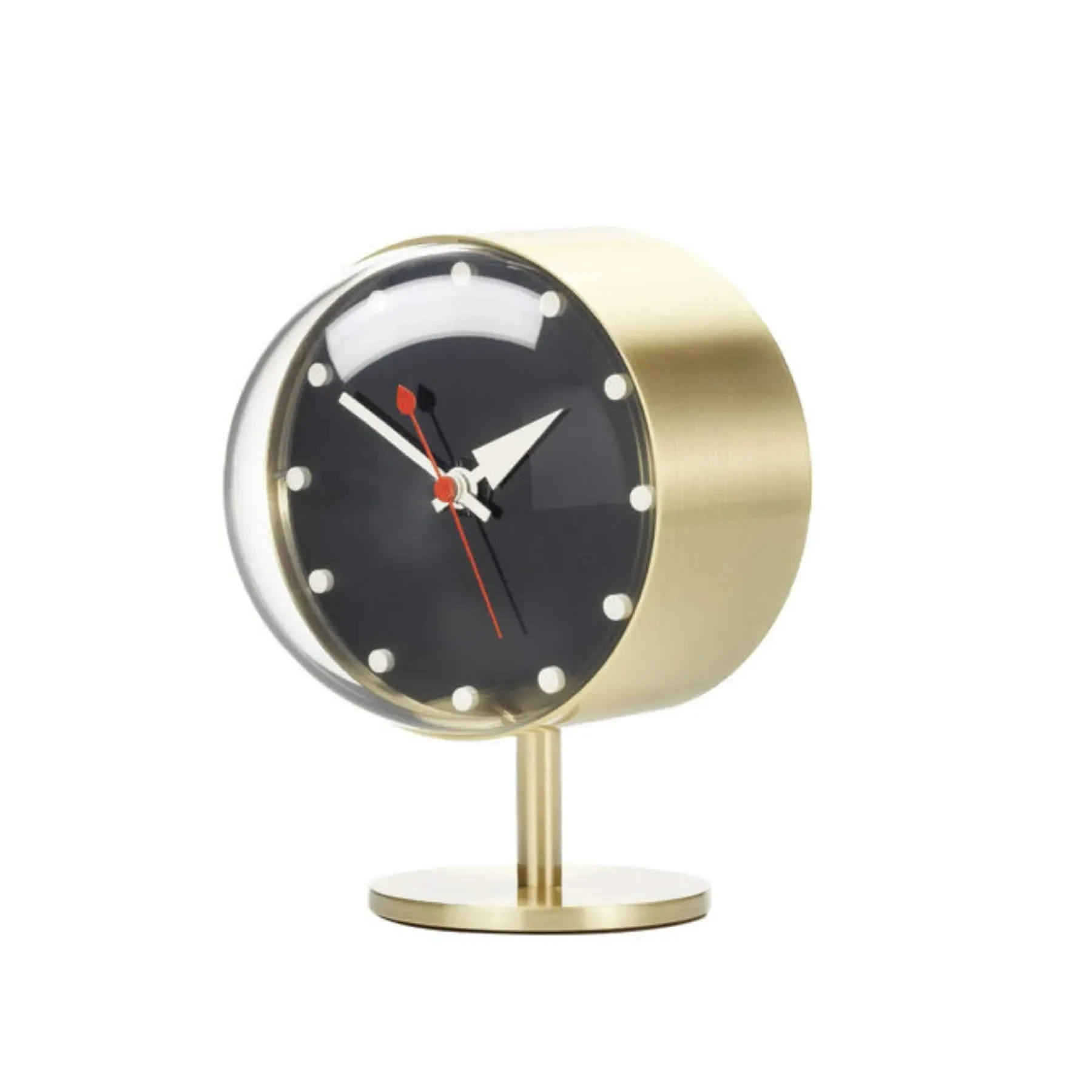 Night Desk Clock with Quartz Movement - Black