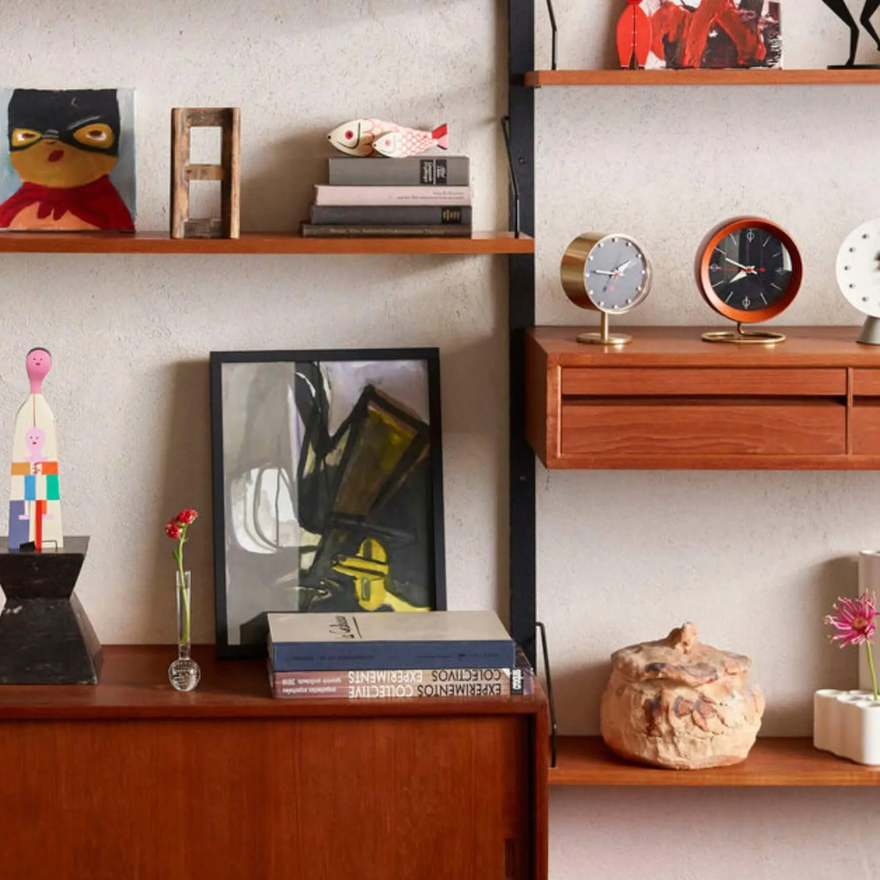 Night Desk Clock with Quartz Movement - Black