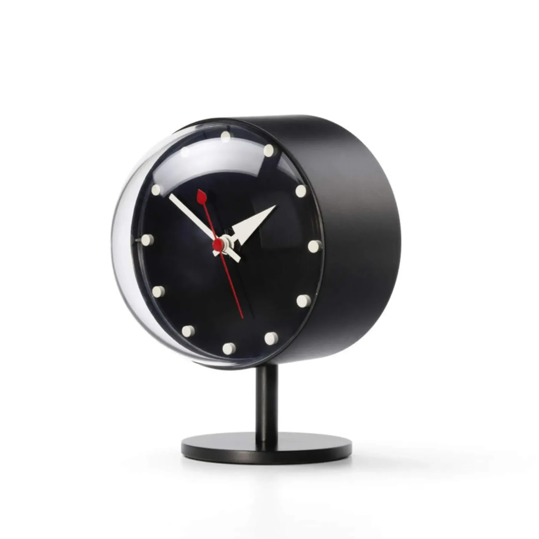 Night Desk Clock with Quartz Movement - Black