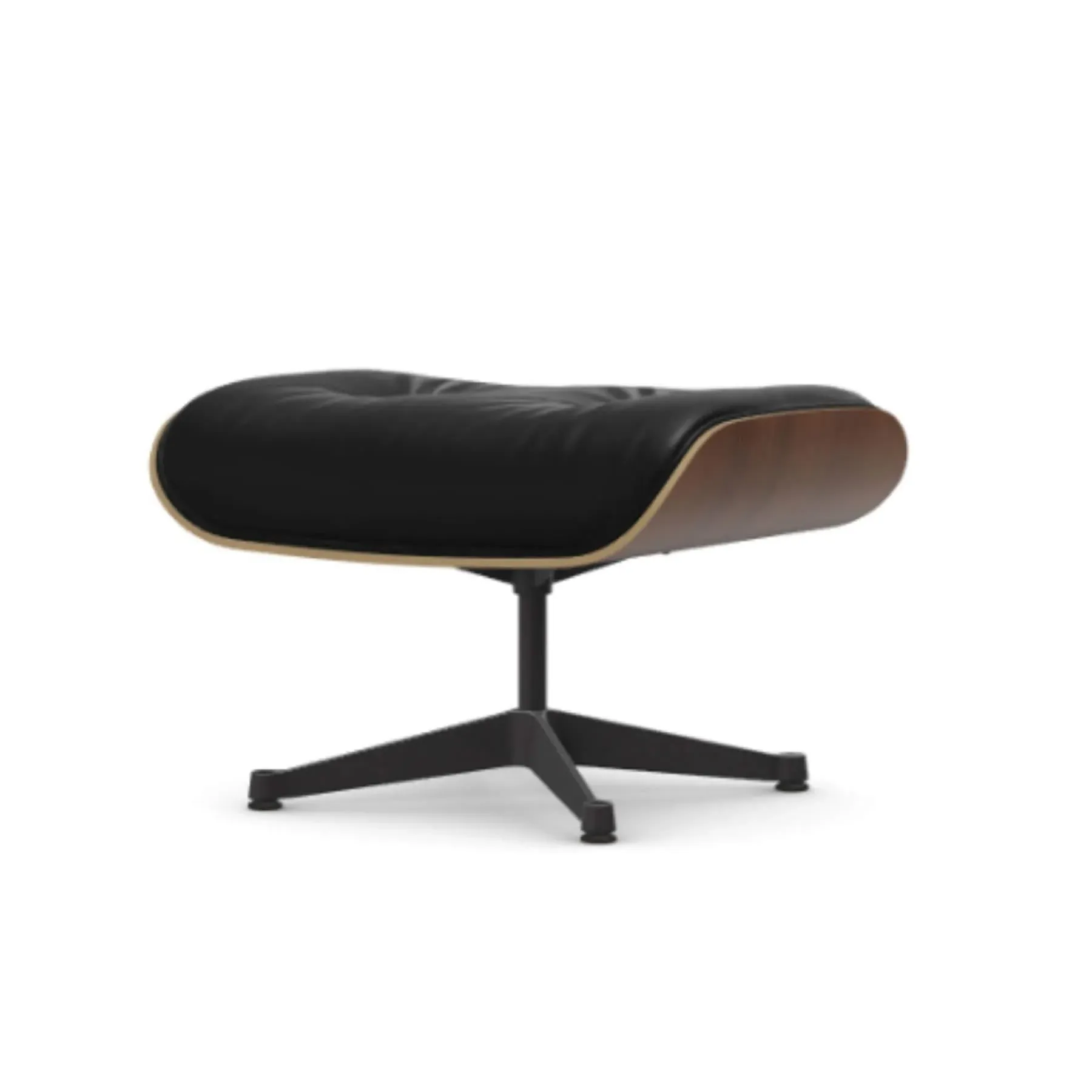 Ottoman with Cherry Base - Chocolate, Leather