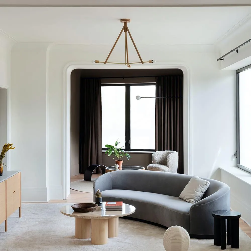 3-Light Chandelier - Oak, Wood