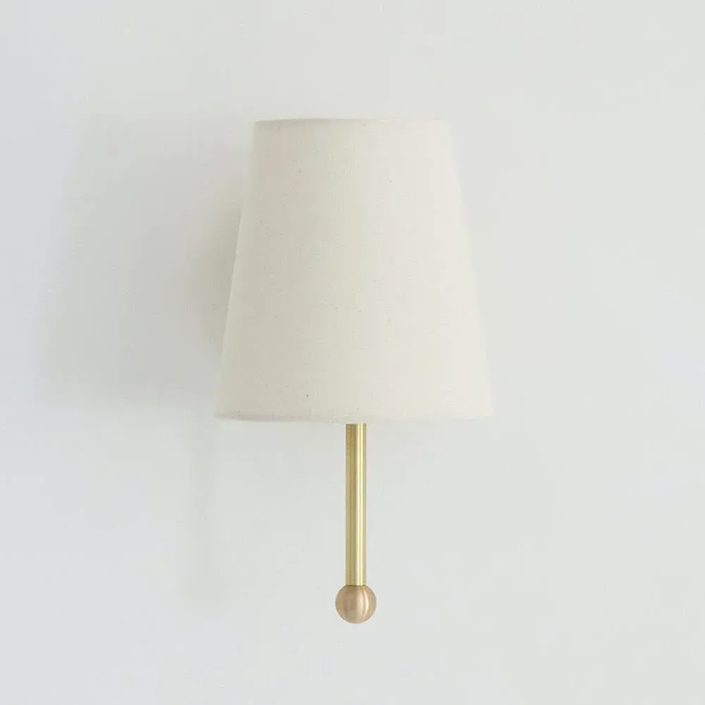 Adjustable Wall Sconce - Brass, Linen Shade
