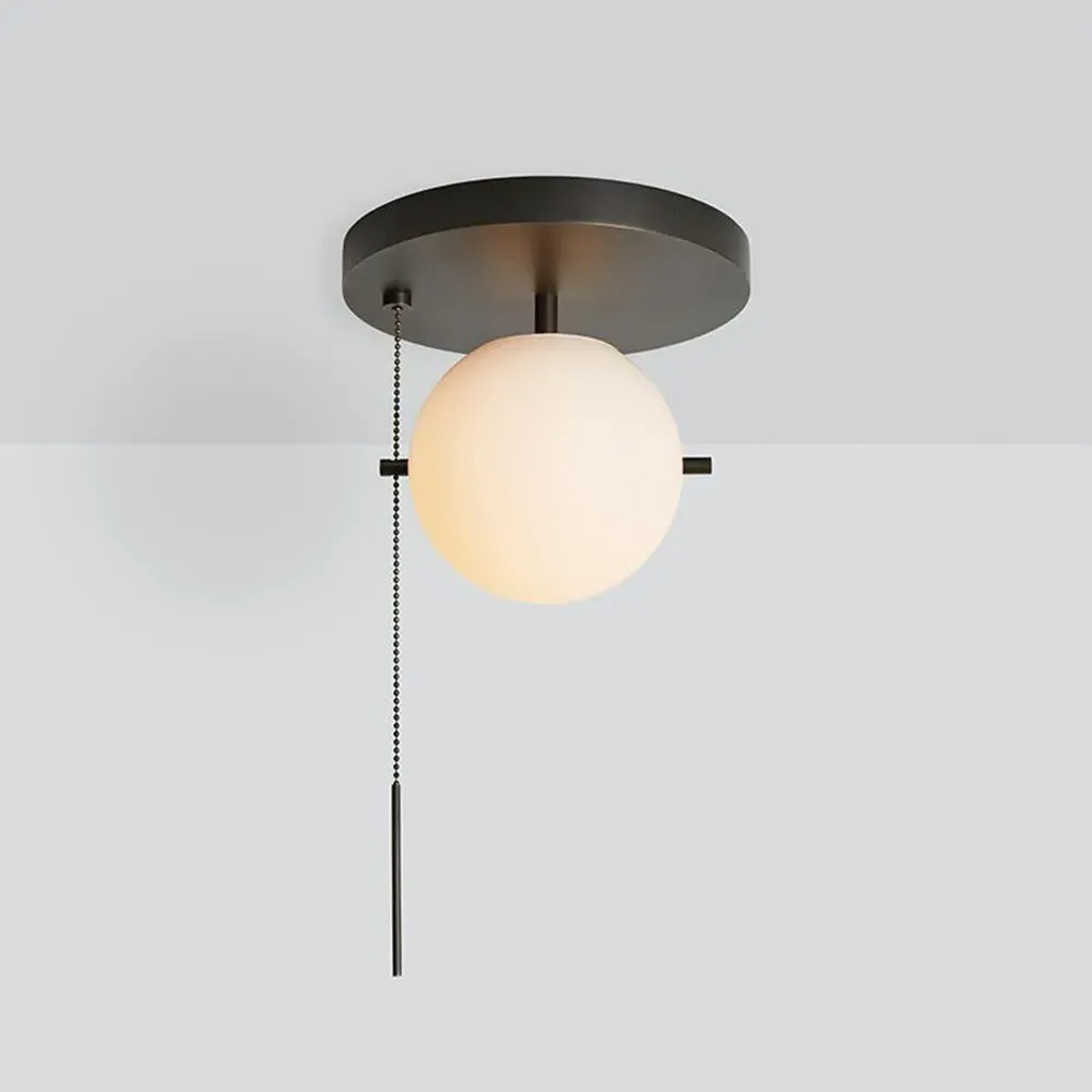 Flush Mount Ceiling Light - Brass, Metal