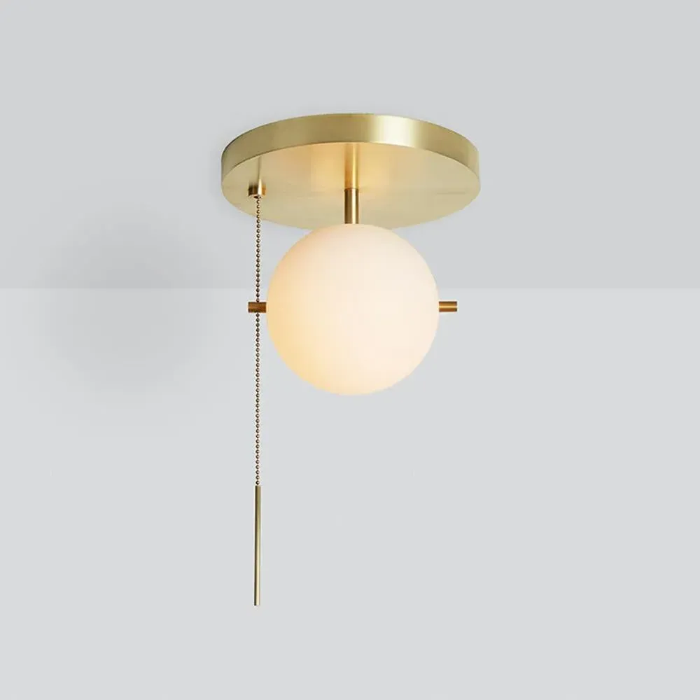 Flush Mount Ceiling Light - Brass, Metal image
