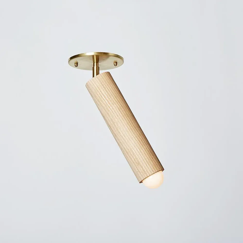 Flush Mount Ceiling Light - Natural Oak